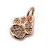 Kép 1/2 - Tappancs, cirkón köves, rosegold színű, karikával kb.10x9 mm (1db)
