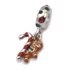 Kép 1/2 - Mézeskalács medál medáltartóval, zománcos, medál 13x10 mm, teljes hossz 25 mm, 1 db