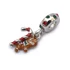 Kép 2/2 - Mézeskalács medál medáltartóval, zománcos, medál 13x10 mm, teljes hossz 25 mm, 1 db