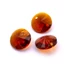 Kép 2/2 - Üveg charm, egyik oldalon fúrt, fazettált, narancssárga, 14x7 mm