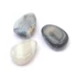 Kép 3/3 - Achát csepp gyöngy, fekete, szürke, felül fúrt, kb. 12x18 mm