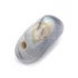 Kép 2/3 - Achát csepp gyöngy, fekete, szürke, felül fúrt, kb. 12x18 mm