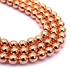 Kép 1/2 - Hematit golyós szál, rosegold aranyozott, 18K, 8 mm, kb. 38 cm