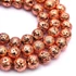 Kép 1/2 - Lávakő (rosegold szín) golyós szál, 8mm, kb. 39 cm