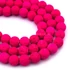 Kép 1/2 - Lávakő (pink) szintetikus golyós szál, 8 mm, kb. 39 cm