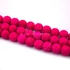 Kép 2/2 - Lávakő golyós szál, pink, szintetikus, 8 mm, kb. 38 cm