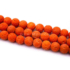Kép 2/2 - Lávakő golyós szál, narancs, szintetikus, 8 mm, kb. 39 cm