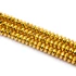 Kép 2/2 - Hematit button szál, aranyozott, 18K, fazettált, 5x8 mm, kb. 38 cm