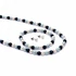 Kép 1/4 - Preciosa és shell pearl (kék) nyaklánc, karkötő, fülbevaló garnitúra, 6 mm, 45 cm lánc