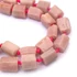 Kép 1/2 - Pink opál hengeres szál, matt, lapcsiszolt, 8x10 mm, kb. 38 cm