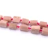 Kép 2/2 - Pink opál hengeres szál, matt, lapcsiszolt, 8x10 mm, kb. 38 cm