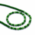 Kép 1/4 - Preciosa (zöld) matt és fényes nyaklánc, karkötő, fülbevaló garnitúra, 6 mm, 45 cm lánc
