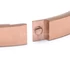 Kép 3/3 - Nemesacél, kagylós és köves rosegold színű merev karkötő, kb. 17 cm