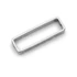 Kép 1/2 - Gyöngy keret köztes dísz, platina szín, 22x7 mm, 6 mm gyöngyhöz, 3 db