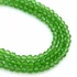Kép 1/2 - Kristály fazettált button szál, lime zöld, 4x3 mm, kb. 40 cm, 123-127 szem/szál