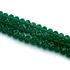 Kép 2/2 - Kristály fazettált button szál, zöld, 8x6 mm, kb. 40 cm, 65-68 szem/szál