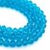 Kép 1/2 - Kristály fazettált button szál, égkék, 10x8 mm, kb. 48 cm, 63-65 szem/szál
