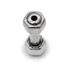 Kép 2/2 - Súlyzó köztes dísz, ezüst szín, 17x6 mm, 1 db