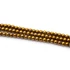 Kép 2/2 - Hematit golyós szál, sötét arany szín, 3 mm, kb. 38 cm