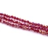 Kép 2/2 - Kristály fazettált bicone szál, sötét piros, 4 mm, kb. 35 cm, 92-96 szem/szál