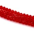 Kép 2/2 - Kristály fazettált button szál, piros, 8x6 mm, kb. 40 cm, 65-68 szem/szál