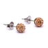 Kép 2/2 - Pave disco gömb (rosegold) fülbevaló nemesacél szerelékkel, 6 mm