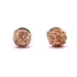 Kép 1/2 - Pave disco gömb (rosegold) fülbevaló nemesacél szerelékkel, 6 mm