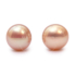 Kép 2/2 - Tenyésztett gyöngy fülbevaló, rózsaszín, 7-7,5 mm (nemesacél szerelékkel)