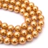 Kép 1/2 - Shell pearl (aranybarna) golyós szál, 8 mm, kb. 38 cm