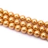Kép 2/2 - Shell pearl (aranybarna) golyós szál, 8 mm, kb. 38 cm