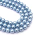 Kép 1/2 - Shell pearl (világoskék) golyós szál, 6 mm, kb. 38 cm
