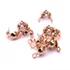 Kép 2/2 - Nemesacél felül záródó (rosegold szín) csomófogó, 3 mm (10 db)