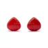 Kép 1/2 - Bambuszkorall cabochon kő, csepp, piros, 10 mm, 2 db