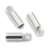 Kép 1/2 - Láncvég záró kupak, ezüst szín, 8x2,8 mm, belső átmérő: 2,1 mm, 10 db