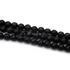 Kép 2/2 - Maláj Jáde (fekete) fazettált festett golyós szál, 8 mm, kb. 38 cm
