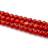 Kép 2/2 - Jáde (pasztel piros) festett golyós szál, 8 mm, kb. 38 cm