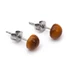 Kép 2/2 - Tigrisszem cabochon fülbevaló nemesacél szerelékkel, 6 mm