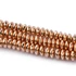 Kép 3/3 - Hematit button szál, rosegold szín, fazettált, 8x3 mm, kb. 19 cm