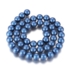 Kép 3/3 - Shell pearl (royal kék) matt golyós szál, 8 mm, kb. 39 cm