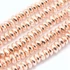 Kép 2/3 - Hematit button szál, rosegold szín, fazettált, 8x3 mm, kb. 19 cm