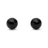 Kép 1/2 - Fekete achát cabochon fülbevaló nemesacél szerelékkel, 8 mm