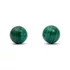 Kép 1/2 - Malachit cabochon fülbevaló nemesacél szerelékkel, 8 mm