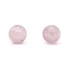Kép 1/2 - Rózsakvarc cabochon fülbevaló nemesacél szerelékkel, 8 mm