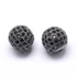 Kép 1/2 - Cubic cirkónia gömb (fekete alapon fekete) köztes dísz, 8 mm (1 db)