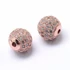 Kép 1/2 - Cubic cirkónia gömb (rosegold alapon fehér) köztes dísz, 8 mm (1 db)