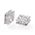 Kép 1/2 - Fehér strasszos négyzet, 8x8 mm (10 db)