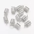Kép 1/2 - Rugós (ezüst szín) zsinór végzáró elem, 9x5 mm (10 db)