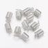 Kép 1/2 - Rugós (ezüst szín) zsinór végzáró elem, 9x5 mm (10 db)